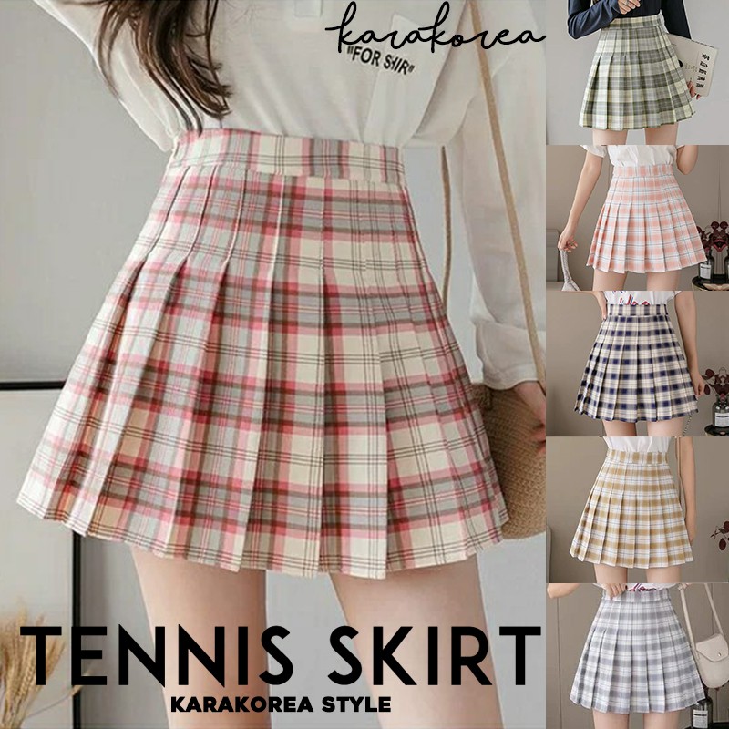 KARAKOREA 8606 Tennis Skirt/Pleated Skirt/Mini Skirt/Rok Lipit/Rok
