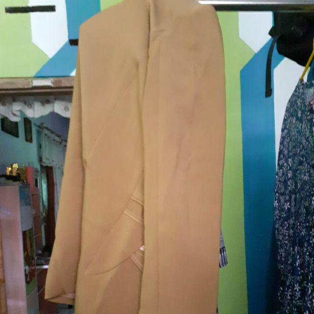 SET BAJU SERAGAM DINAS BLAZER PNS PEMDA KHAKI KEKI WANITA KERAH JAS