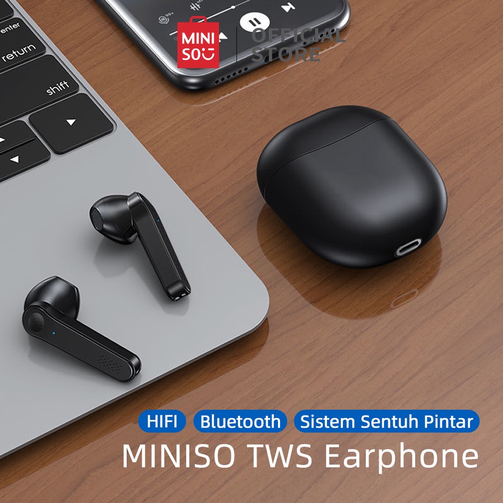 Jual MINISO Bluetooth Headset Earphones TWS Nirkabel Earphones Wireless