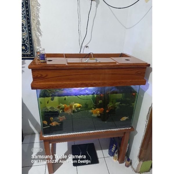 Jual tutup aquarium 60x30 kayu costum Shopee Indonesia