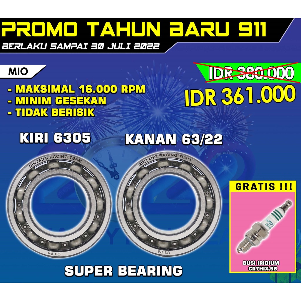 Jual BRT 911 SUPER BEARING (MIO) Shopee Indonesia