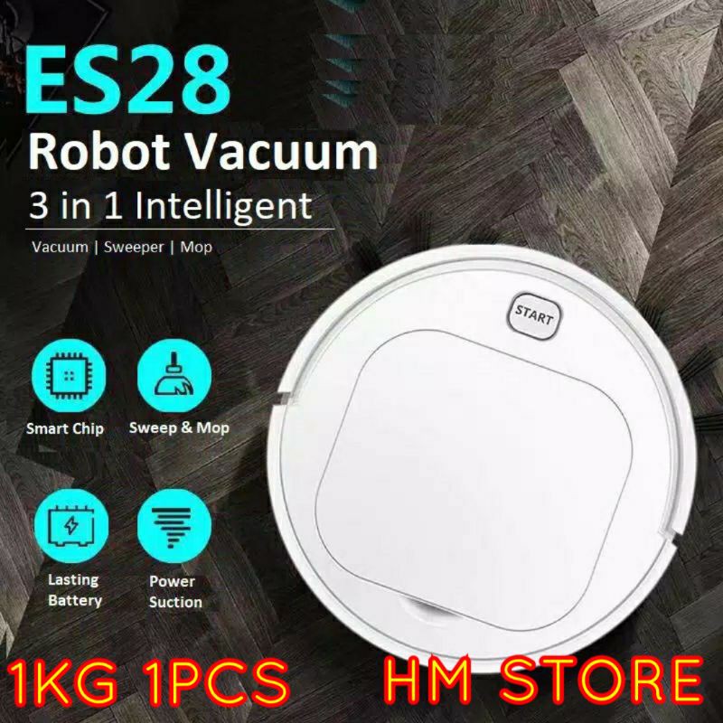 Jual Smart Vacuum Cleaner ES28 Robotic Vacuum Cleaner (Free Bubblewrap