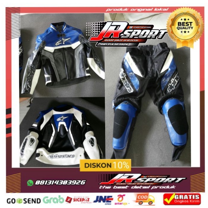 Jual Jaket Alpinestars Dan Celana Touring Semi Wearpack Balap Road Race Terbaru Sepaket Murah - M | Shopee Indonesia