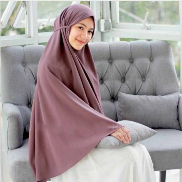 AISHA BERGO MOSCREP JUMBO/Hijab Bergo Maryam Jumbo Moscrep Shopee