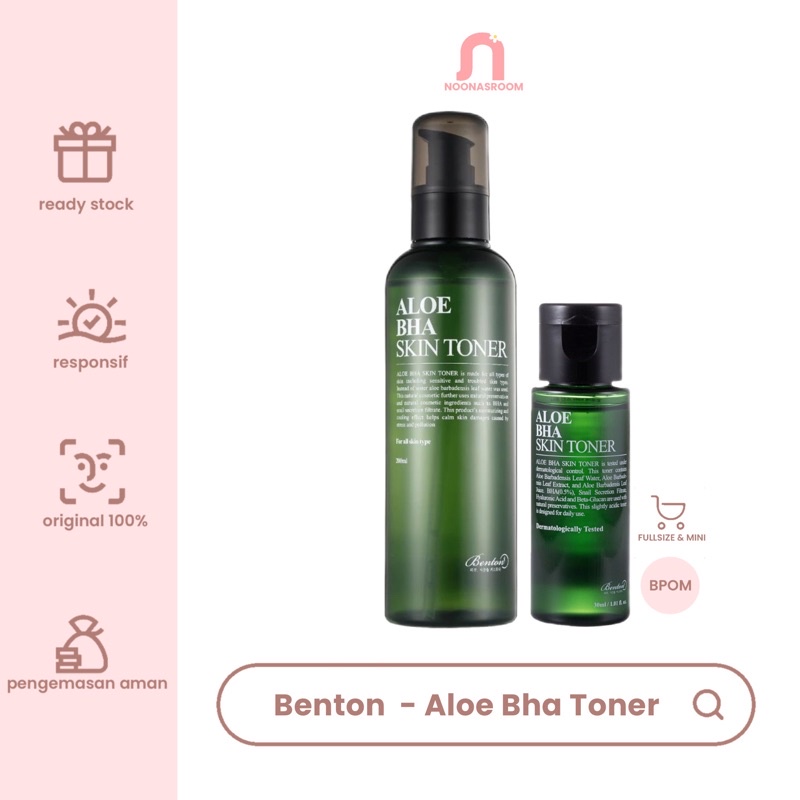 Jual Benton Aloe BHA skin toner exfoliating eksfoliasi acne jerawat