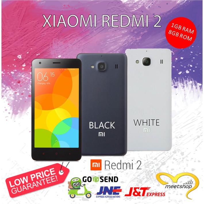 PROMO HP BARU MURAH XIAOMI REDMI 2 BLACK WHITE 1GB / 8GB 4G LTE GARANSI