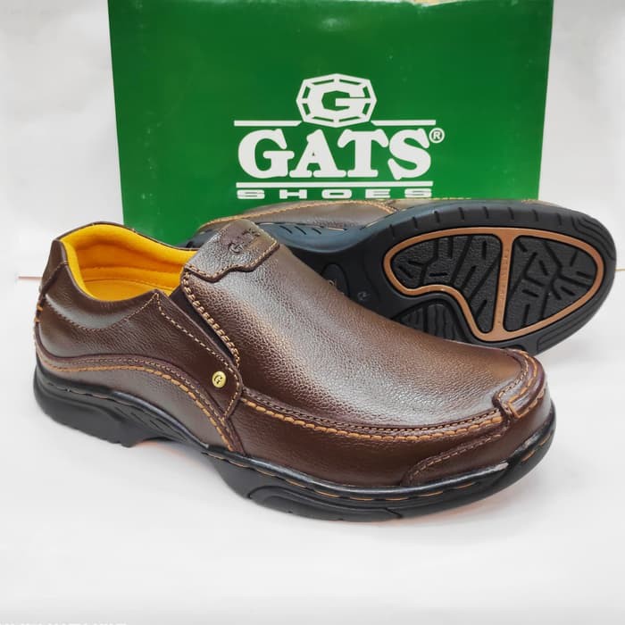 Sepatu kulit gats mp 2602 brown. Original gats | Shopee Indonesia