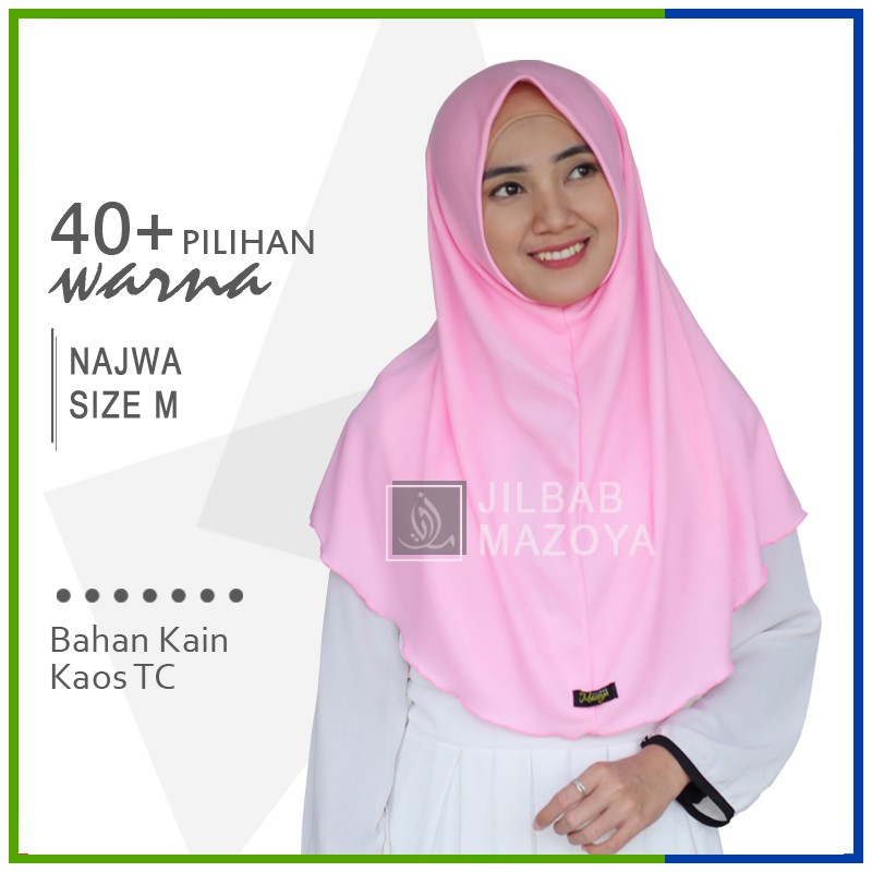 JILBAB INSTAN NAJWA M HIJAB MURAH KERUDUNG GROSIR KHIMAR BERGO MAZOYA