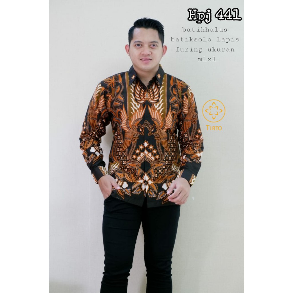 [PREMIUM] Batik Kerajaan Oranye KlasikKemeja Baju Pria