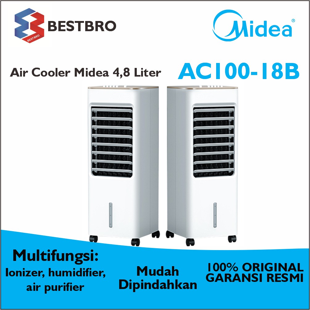 Jual Midea Air Cooler AC10018B 4.8 Liter Putih NON REMOTE Shopee