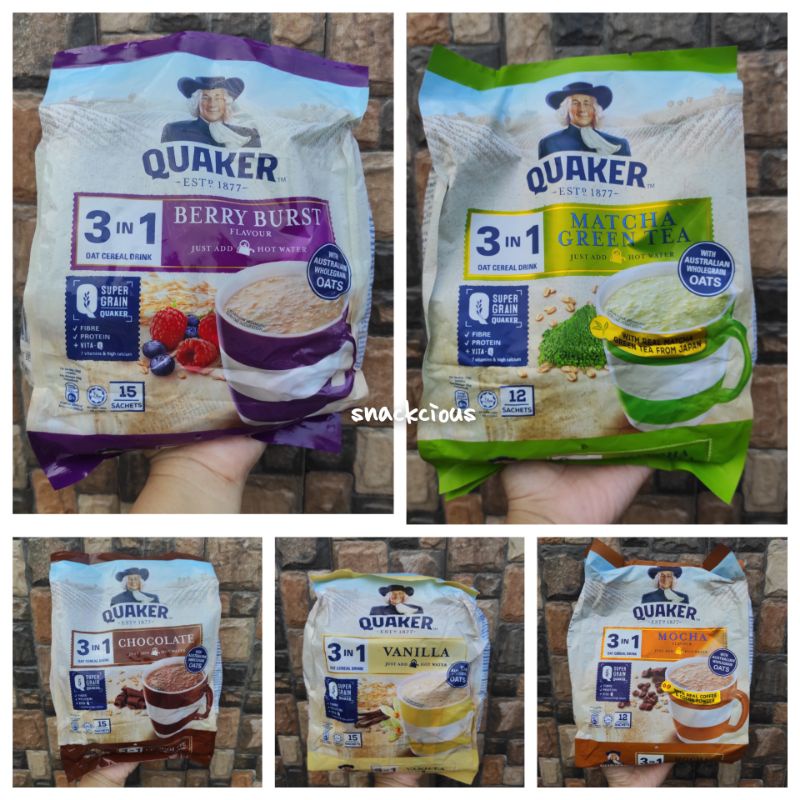 Jual Quaker Oat Malaysia Per Sachet matcha green tea / berry burst