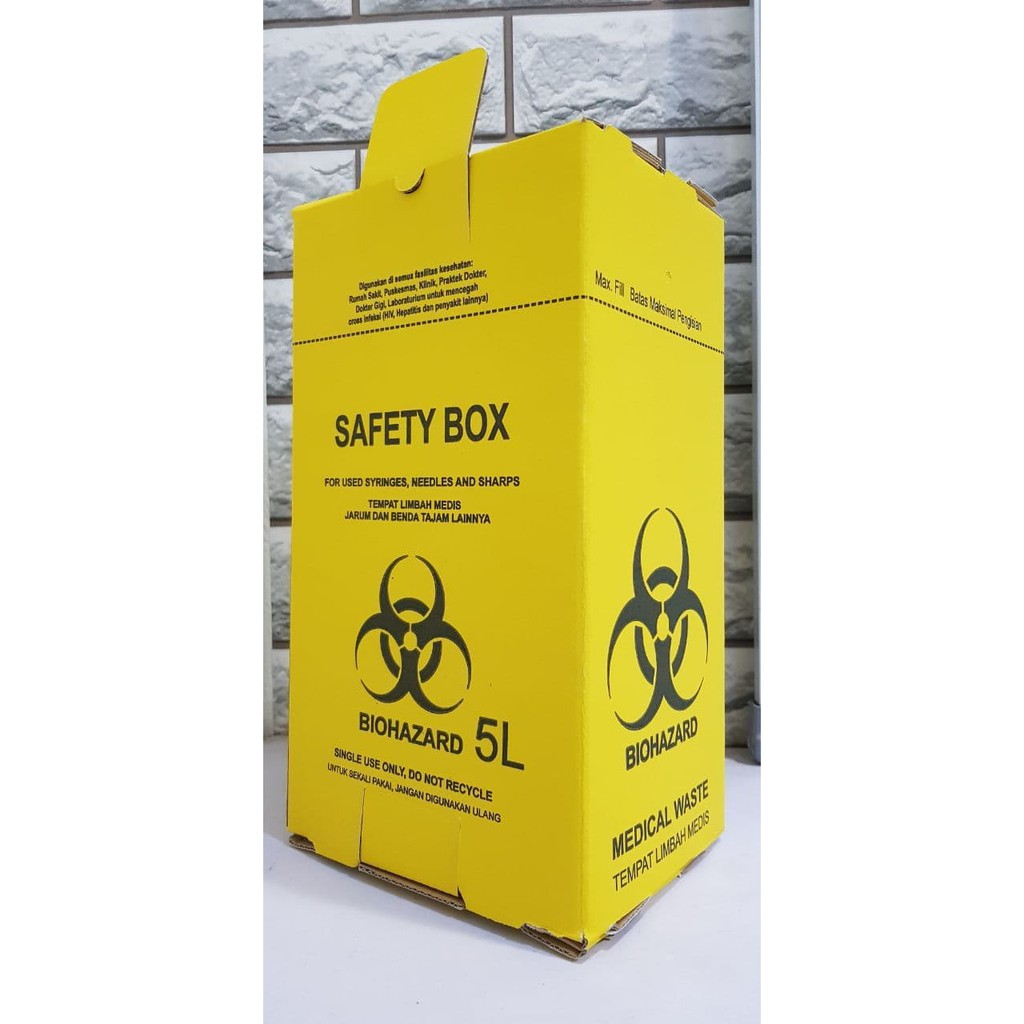 Jual PROMO Safety Box 5 Liter Biohazard Container Tempat Sampah Medis 5