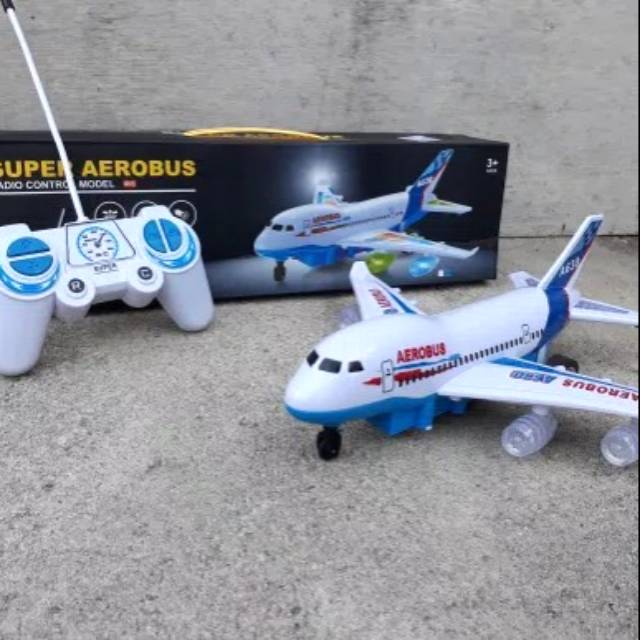 Jual Rc Pesawat Terbang Aerobus Super Mainan Anak Edukatif Remote Control Remot Edukasi 365 | Shopee Indonesia