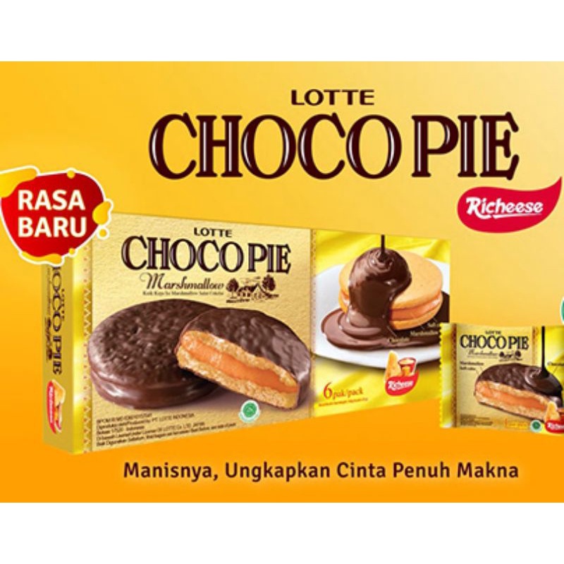 Jual Lotte Choco Pie Keju 1 Pack (isi 12 pcs) 28g Shopee Indonesia