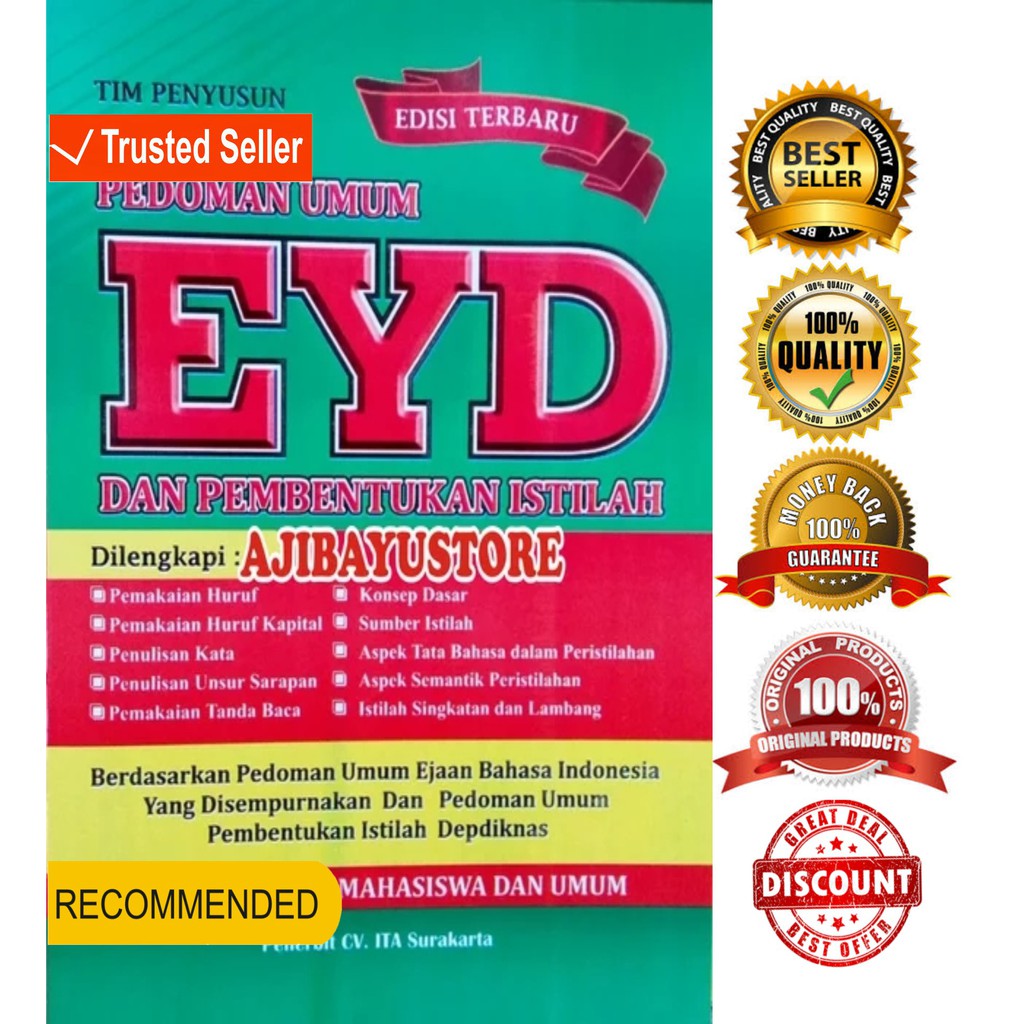 Jual BUKU EJAAN YANG DISEMPURNAKAN PEDOMAN UMUM EYD DAN PEMBENTUKAN ISTILAH  Edisi Terbaru ITA Surakarta Indonesia|Shopee Indonesia