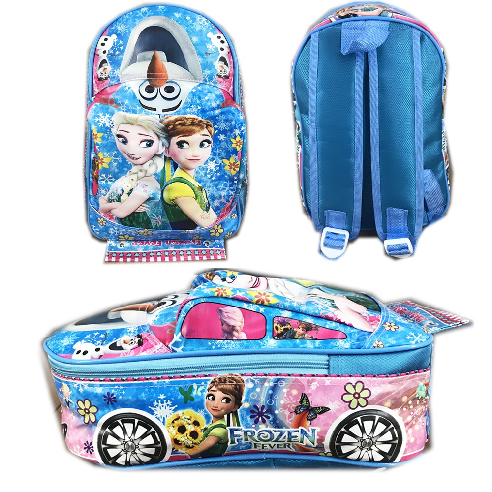 🔥 PROMO TERMURAH 🔥 Tas Ransel Sekolah TK Frozen Fever 3D On The Road Tas Mobil Shopee Indonesia