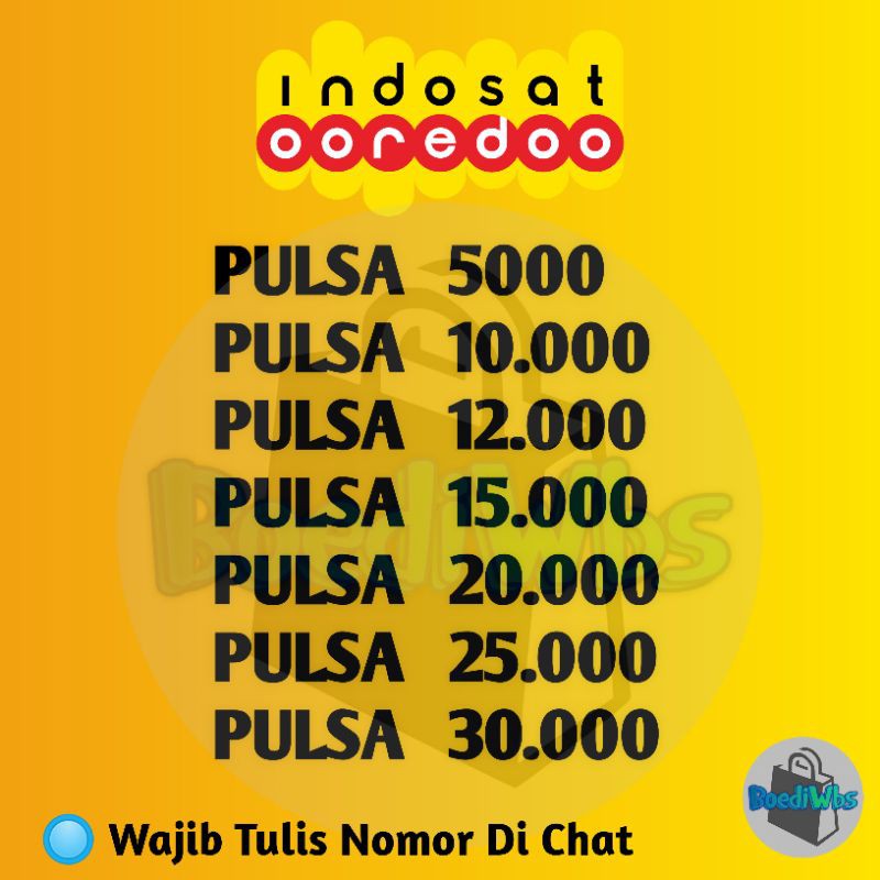 Pulsa Indosat Reguler 5000 10000 20000 Sampai 30000 Rb Ribu + Masa