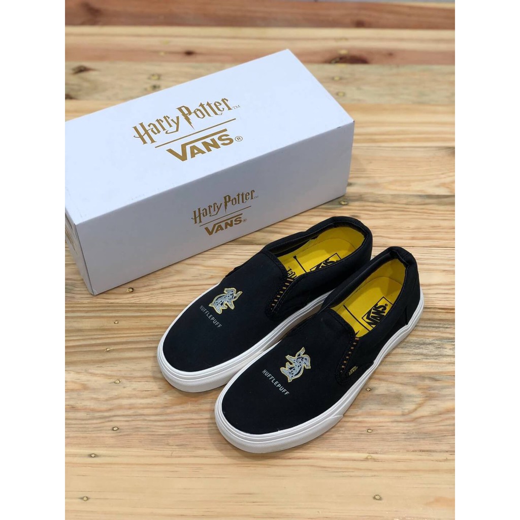 SEPATU VANS SLIP ON HARRY POTTER HUFLPFF BLACK PREMIUM DT ICC ORIGINAL
