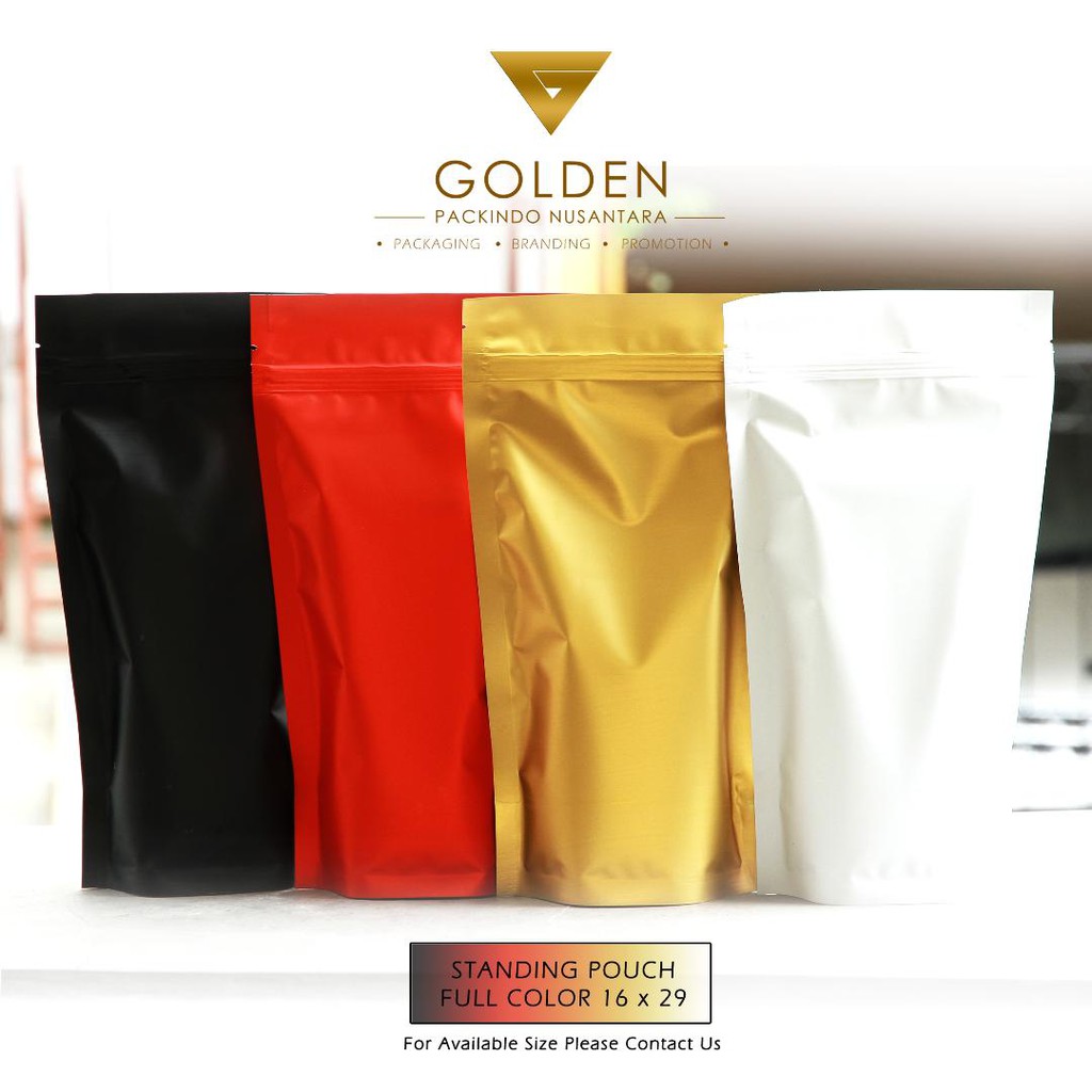 KEMASAN PLASTIK STANDING POUCH ZIPPER UKURAN 18 X 29 | Shopee Indonesia