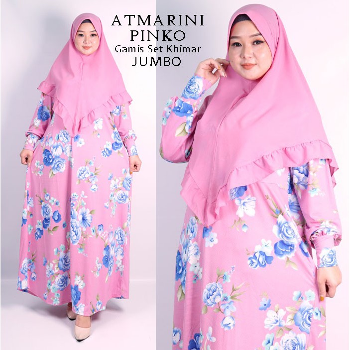 BIGCLO (COD) Baju Gamis Jumbo Wanita Muslim Muslimah Big Size Dress