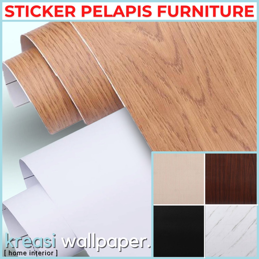 Jual Sticker Decosheet PVC Pelapis Meja Furniture HPL Kayu Muda Triplek