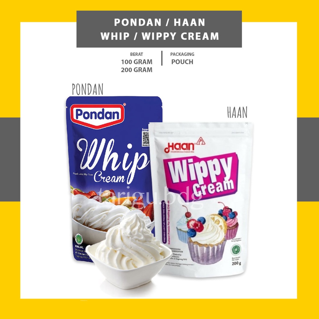 Jual WIPPY CREAM HAAN PONDAN BIOBIANCA 100GR250GR WHIP CREAM INSTANT