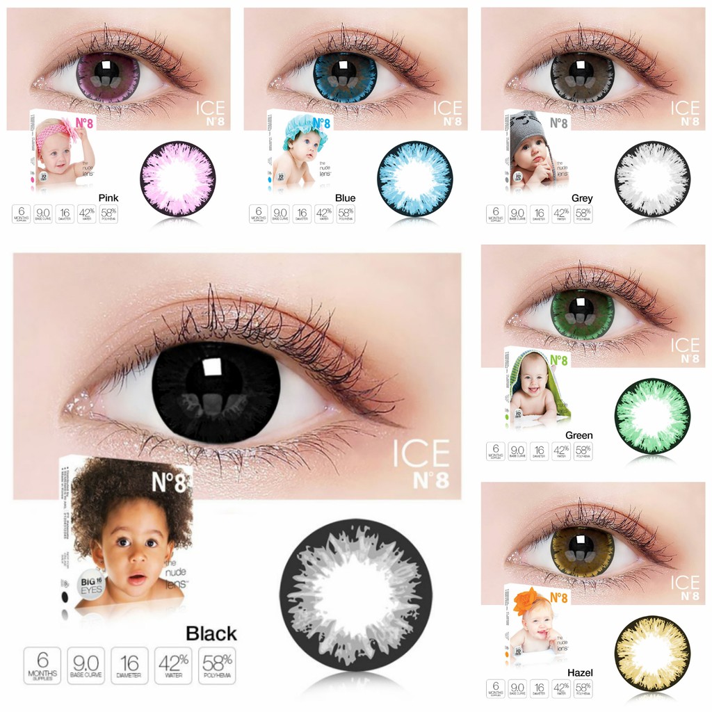 Jual ❤️ Popcollections ❤️ Softlens N8 Nude Lens By Exoticon 16Mm Normal & Minus ( -0.50 S/D -3.00 ) / Softlense No 8 / Soflen Ice (✔️Kemenkes) | Shopee Indonesia