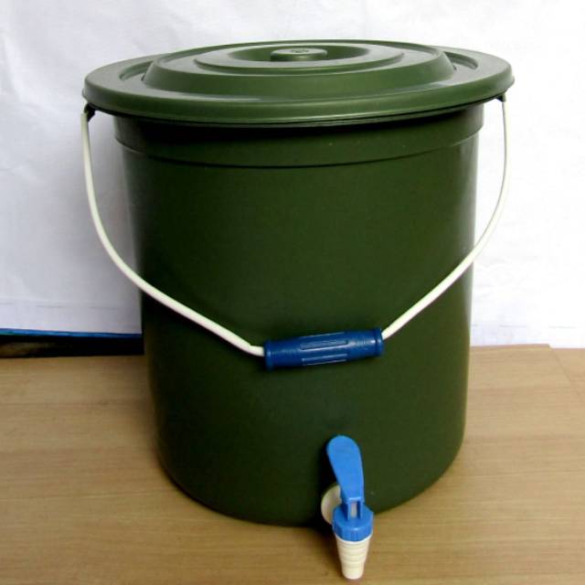 Ember Kran/Ember Kran Cuci tangan/Gentong Kran/Ember Serbaguna Kran/Ember Corona hijau Armi 24