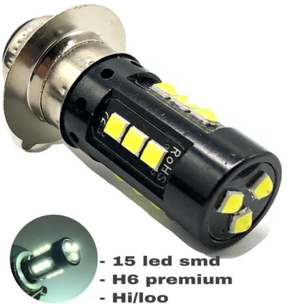 Lampu LED H6 Cree 3030 15 Titik Mata SMD Bohlam Utama