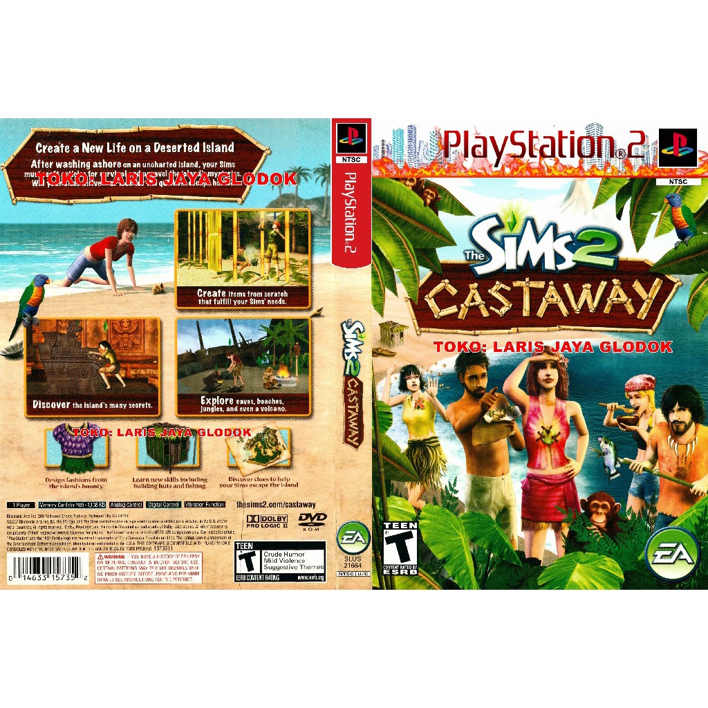 Jual Kaset Ps2 The Sims 2 Castaway Shopee Indonesia