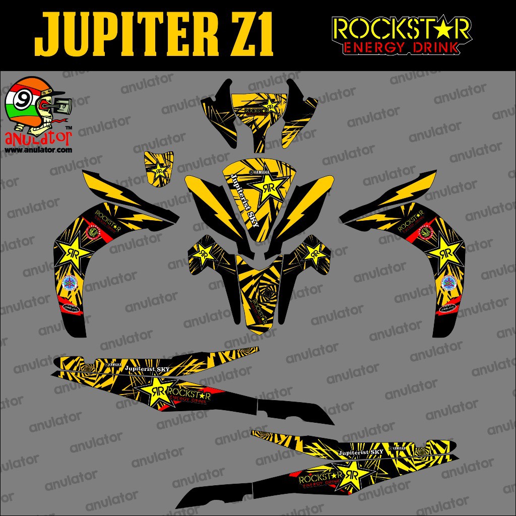 Stiker Motor Jupiter Z1 Warna Merah GambarGambar Stiker