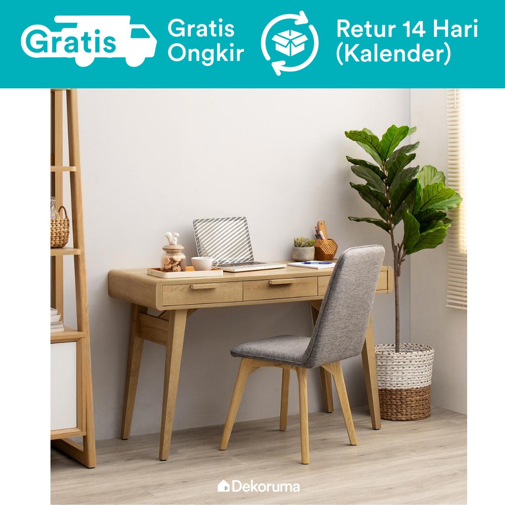 Dekoruma Hoka Desk Meja Belajar Minimalis / Meja Kerja