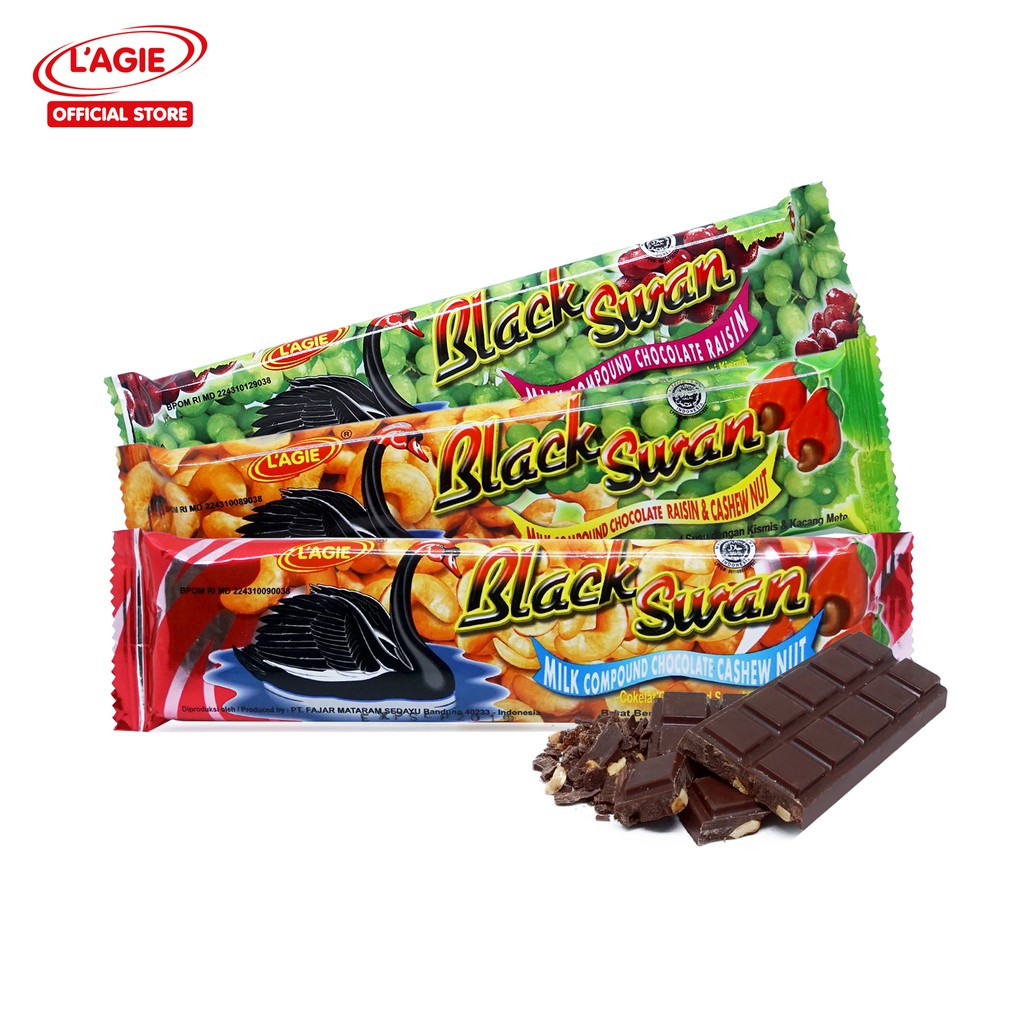 Jual Lagie Coklat Batang Black Swan All Variants 3Pcs @70Gr | Shopee Indonesia