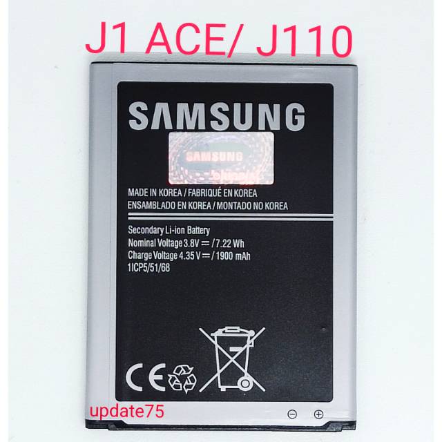Baterai Samsung J1 Ace J110 EBBJ110ABE original Shopee