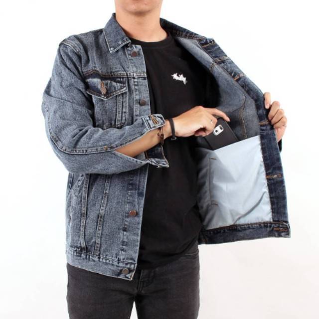 Jaket Jeans Sanwash Original Shopee Indonesia