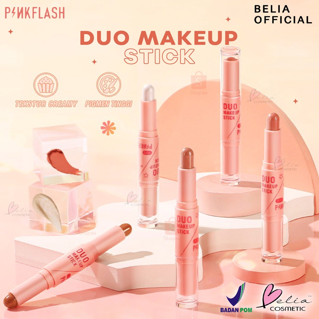 Jual BELIA PINKFLASH Duo Makeup Stick PFF21 DoubleShaping 3D Makeup