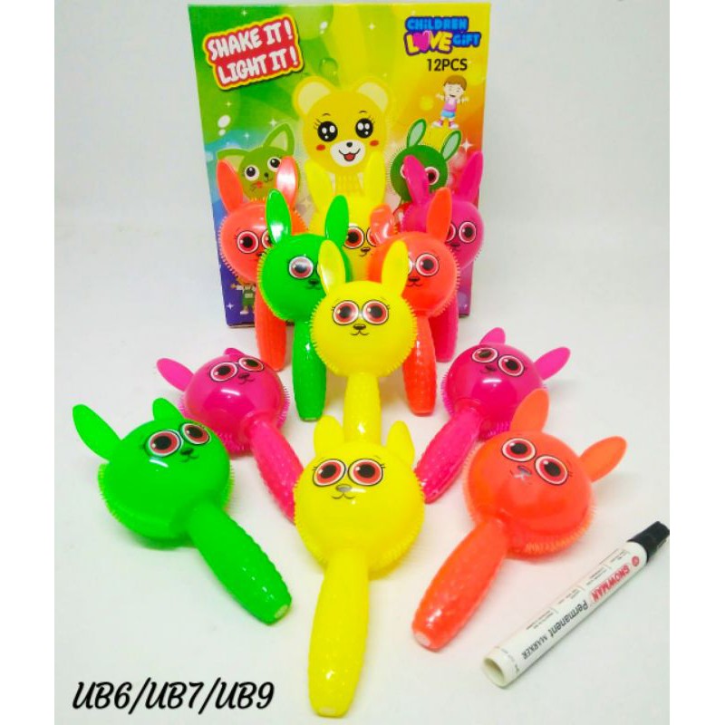 Jual Rattle Mainan Bayi Dan Anak Karet Rubber Hand Stick Bunyi "Toet" Nyala Lampu | Shopee Indonesia