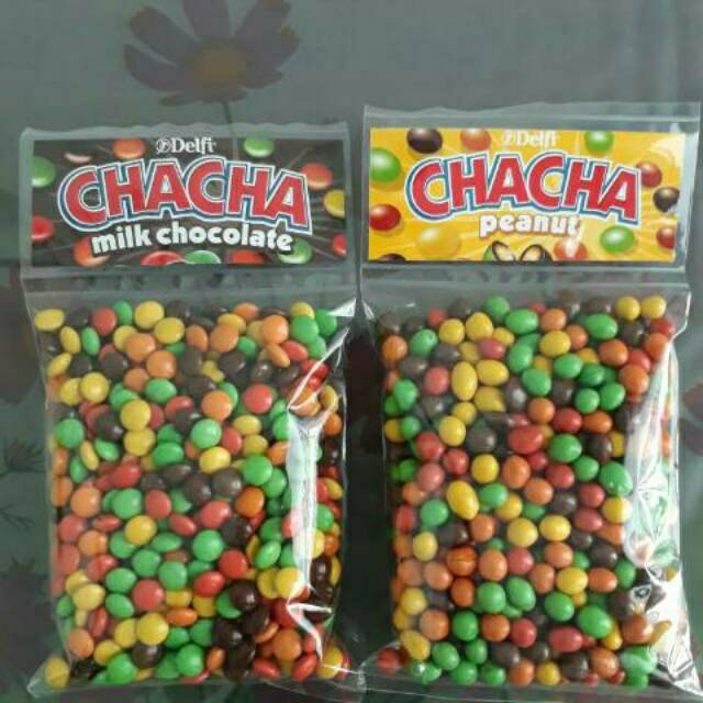 Jual 500 Dan 390 Gram Cha Cha Coklat Delfi Chacha Grosir Cokelat Kiloan Chamilk Chanut | Shopee Indonesia