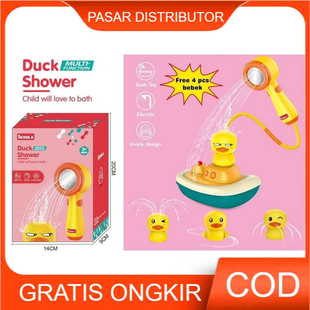 Jual Mainan Mandi DUCK SHOWER Kepala Shower Bentuk Bebek Semprotan Air