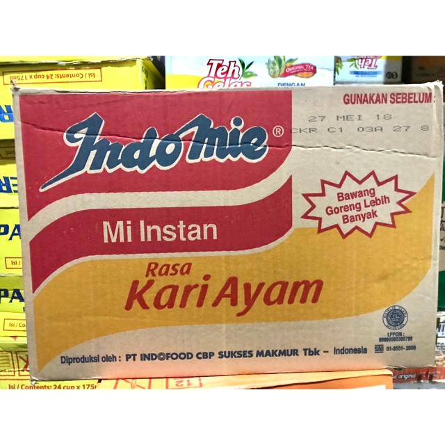INDOMIE KARI AYAM 1 DUS ISI 40 BUNGKUS PCS Indomi Mie Mi Instan