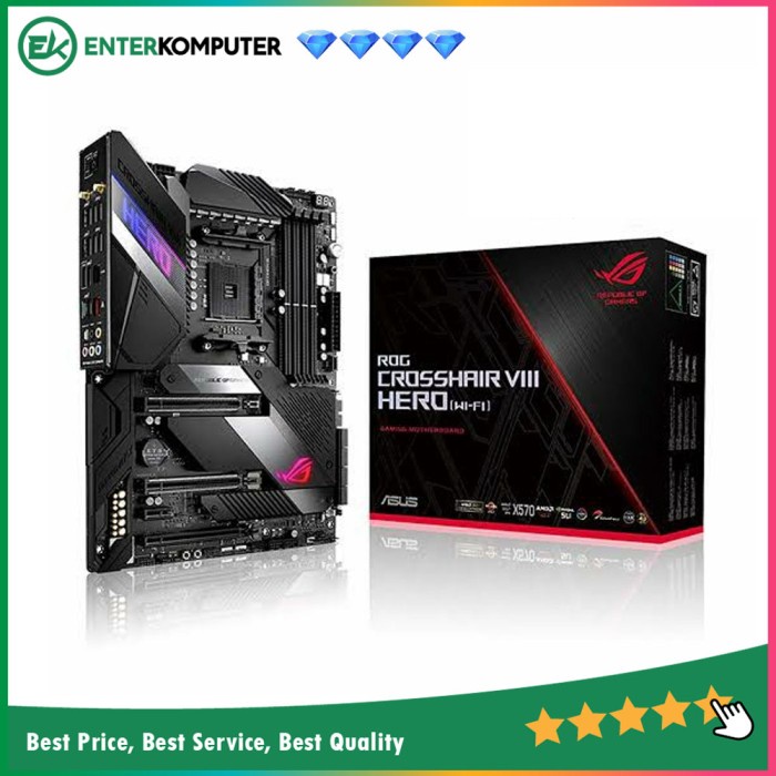 Jual Motherboard Asus Rog Crosshair Viii Hero (Wi-Fi) (Am4, Amd Premium X570, Ddr4, Usb3.2, Sata3) | Shopee Indonesia