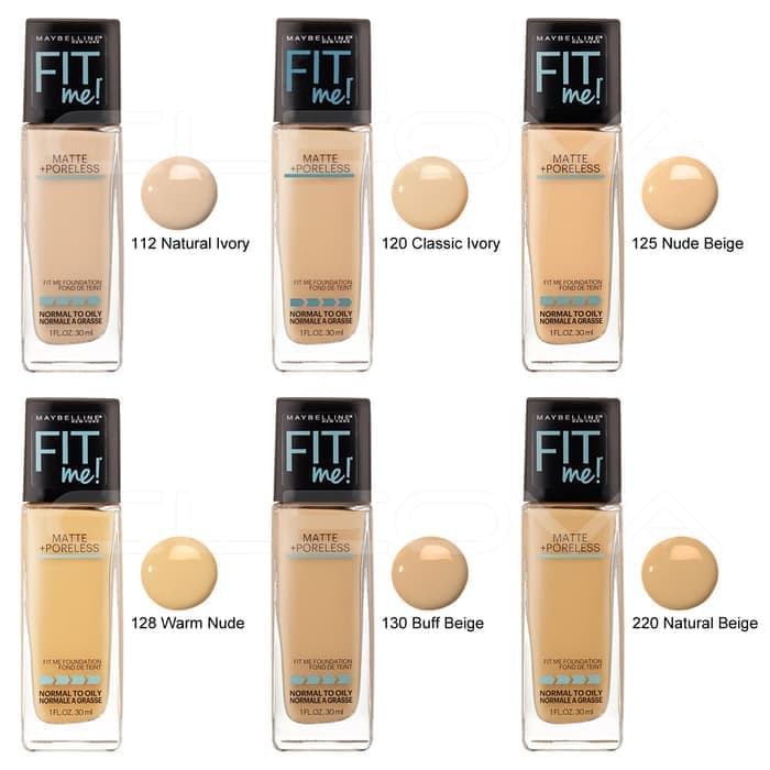 MAYBELLINE Fit Me Dewy + Smooth Foundation 120 220 230 210 235 330 normal to dry skin normal to