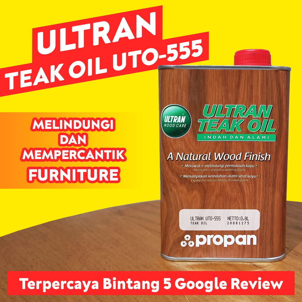 Jual Propan Ultran Teak Oil Uto-555 Untuk Merawat Dan Melindungi Kayu 0,8 L | Shopee Indonesia