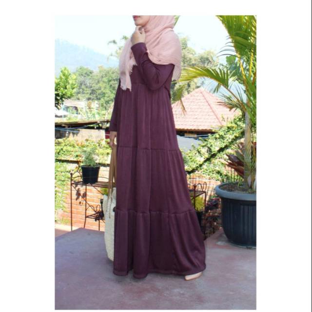 Jual Preloved Gamis By Epphes Mode Warna Coklat Keunguan | Shopee Indonesia