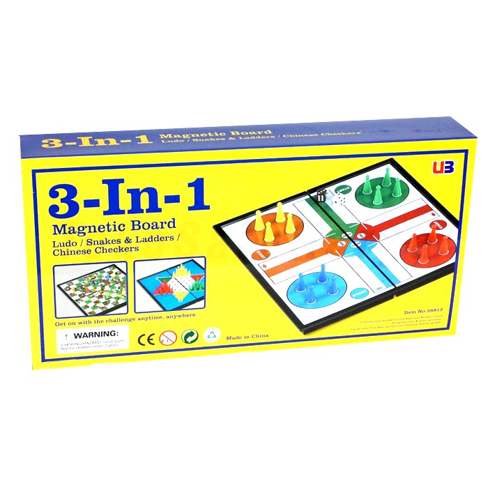 Jual Board Game 3 In 1 Ludo, Halma, Ular Tangga Murah Shopee