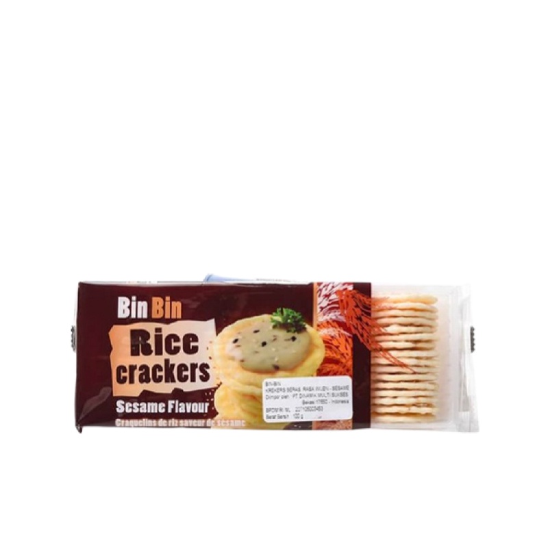 Jual Bin Bin Rice Cracker Sesame Flavor 100 gr Shopee Indonesia