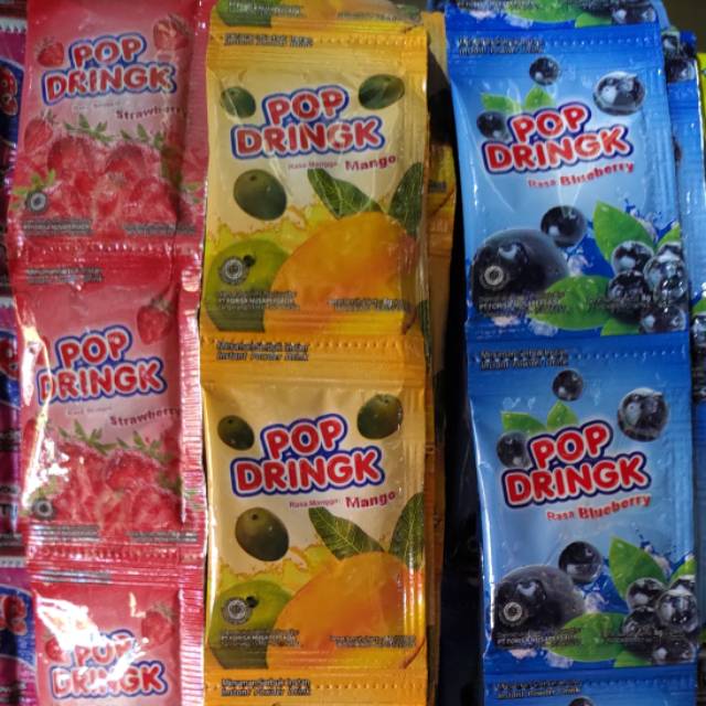 Jual Pop drink minuman serbuk (1renceng = 10 sachet)