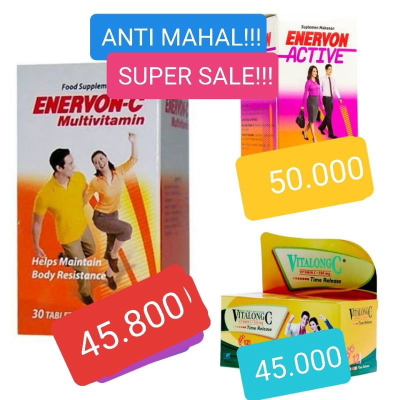 [KIRIM HARI INI] EnervonC & Enervon Active & Vitalong C