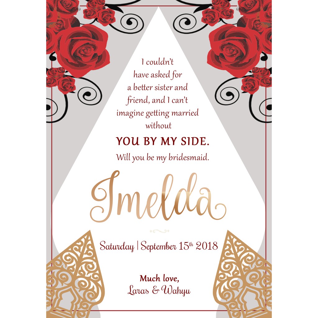 Kad Ucapan Untuk Bridesmaids