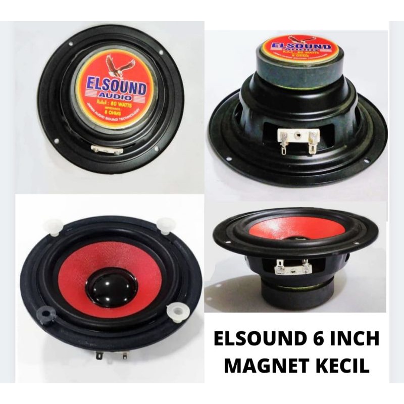 Jual SPEAKER ELSOUND 6INCH 80WATT MK KECIL SPEAKER WOOFER